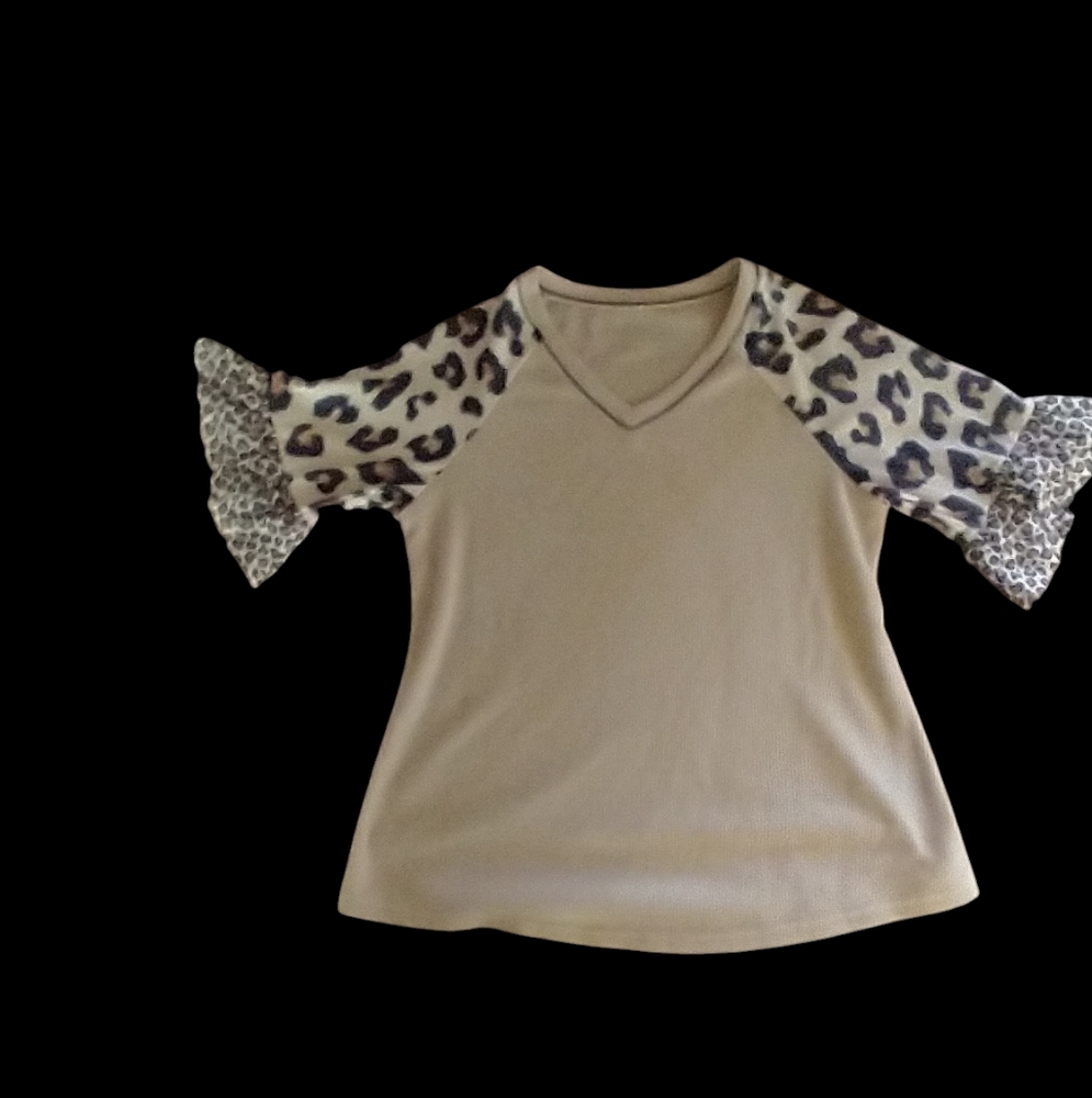 Beige Multi Textured Top